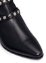 Detail View - Click To Enlarge - SAINT LAURENT - 'Rock' rivet buckle strap leather boots