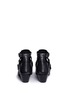 Back View - Click To Enlarge - SAINT LAURENT - 'Rock' rivet buckle strap leather boots