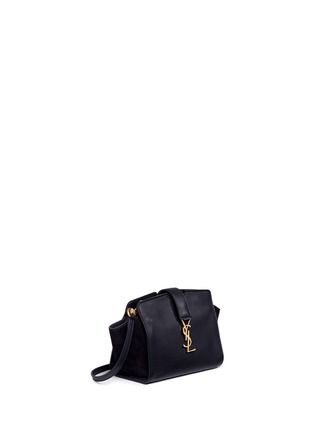Detail View - Click To Enlarge - SAINT LAURENT - 'Toy Cabas' leather and suede shoulder bag