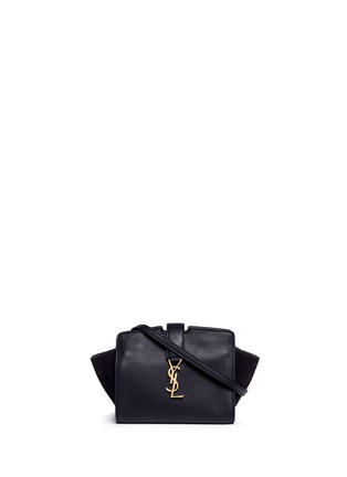 Main View - Click To Enlarge - SAINT LAURENT - 'Toy Cabas' leather and suede shoulder bag