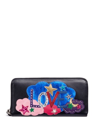 Main View - Click To Enlarge - SAINT LAURENT - 'Rive Gauche' Love patchwork leather continental wallet