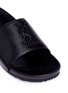 Detail View - Click To Enlarge - SAINT LAURENT - 'Joan 05' logo leather slide sandals