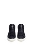Front View - Click To Enlarge - SAINT LAURENT - 'SL/06 Love' patch leather and suede sneakers