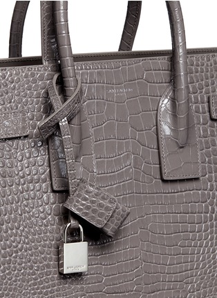  - SAINT LAURENT - 'Sac de Jour' small croc embossed leather bag