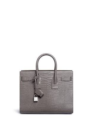 Main View - Click To Enlarge - SAINT LAURENT - 'Sac de Jour' small croc embossed leather bag