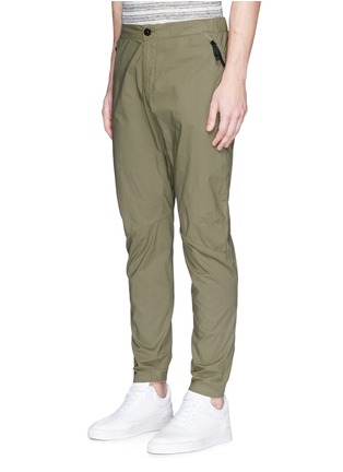 Front View - Click To Enlarge - STONE ISLAND - Stretch cotton tela jogging pants