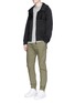 Figure View - Click To Enlarge - STONE ISLAND - Stretch cotton tela jogging pants