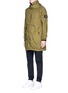 Front View - Click To Enlarge - STONE ISLAND - Fishtail hem performance tela hooded parka