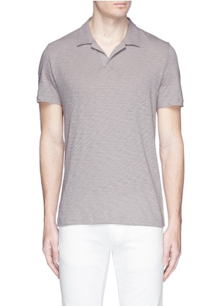 Main View - Click To Enlarge - THEORY - 'Willem' open collar jersey polo shirt