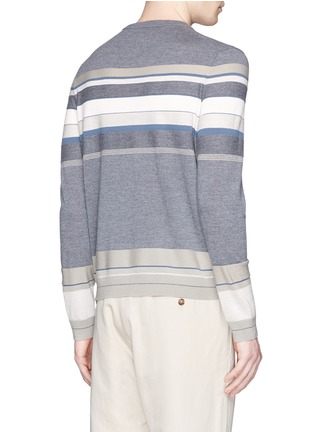 Back View - Click To Enlarge - THEORY - 'Sandes' stripe wool sweater