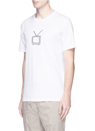 Front View - Click To Enlarge - RAG & BONE - TV embroidered cotton T-shirt