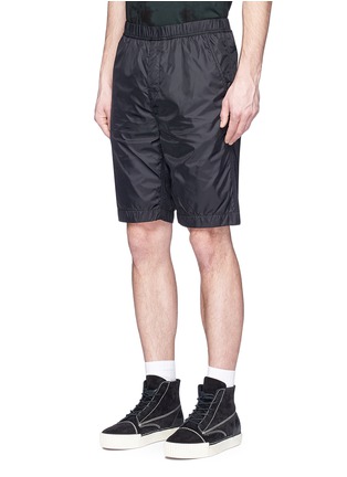 Front View - Click To Enlarge - ALEXANDER WANG - Padded nylon shorts