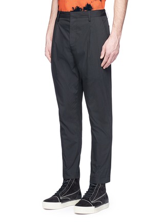 Front View - Click To Enlarge - ALEXANDER WANG - Pleated front cotton blend pants