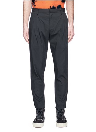 Main View - Click To Enlarge - ALEXANDER WANG - Pleated front cotton blend pants
