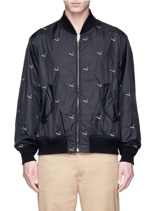 Main View - Click To Enlarge - ALEXANDER WANG - Cigarette embroidered bomber jacket