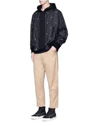 Figure View - Click To Enlarge - ALEXANDER WANG - Cigarette embroidered bomber jacket