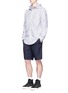 Figure View - Click To Enlarge - ALEXANDER WANG - 'Girls' jacquard stripe shirt