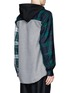 Back View - Click To Enlarge - ALEXANDER WANG - Mixed check plaid hooded shirt