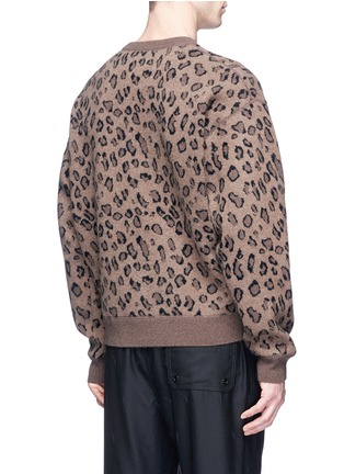 Back View - Click To Enlarge - ALEXANDER WANG - Leopard intarsia wool-cashmere sweater