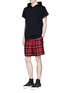 Figure View - Click To Enlarge - ALEXANDER WANG - Check plaid wool flannel shorts
