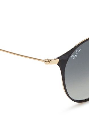 Detail View - Click To Enlarge - RAY-BAN - 'RB3546' coated metal round sunglasses