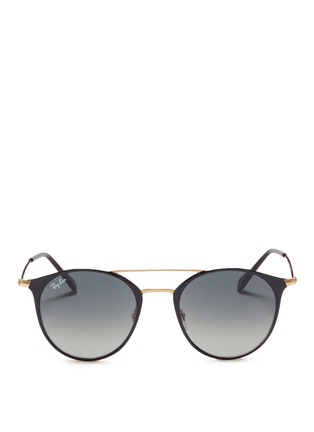 Main View - Click To Enlarge - RAY-BAN - 'RB3546' coated metal round sunglasses