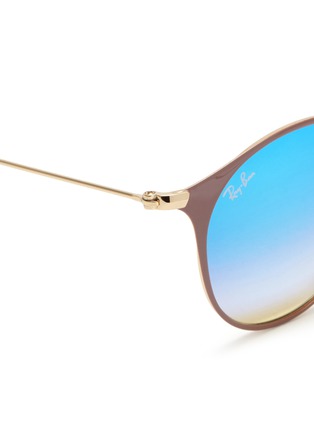 Detail View - Click To Enlarge - RAY-BAN - 'RB3546' coated metal round mirror sunglasses