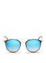 Main View - Click To Enlarge - RAY-BAN - 'RB3546' coated metal round mirror sunglasses