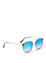 Figure View - Click To Enlarge - RAY-BAN - 'RB3546' coated metal round mirror sunglasses