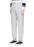 Front View - Click To Enlarge - MAISON KITSUNÉ - Pintucked cotton jogging pants