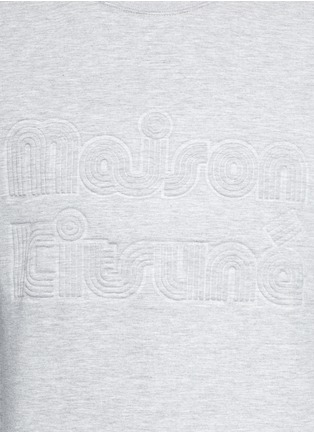 Detail View - Click To Enlarge - MAISON KITSUNÉ - Embossed stripe logo sweatshirt