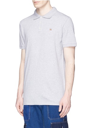 Front View - Click To Enlarge - MAISON KITSUNÉ - Fox head embroidered polo shirt