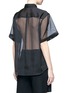 Back View - Click To Enlarge - TOGA ARCHIVES - Buckle throatlatch sheer mesh shirt