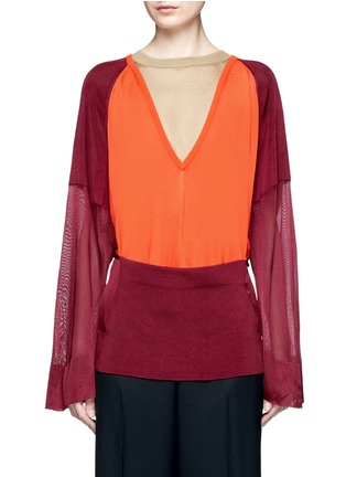 Main View - Click To Enlarge - TOGA ARCHIVES - Tucked-in colourblock sweater