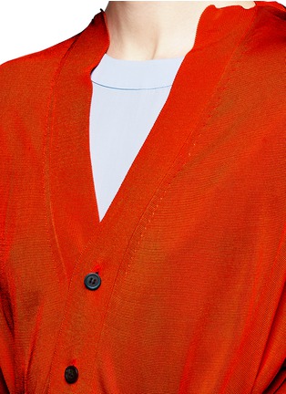 Detail View - Click To Enlarge - TOGA ARCHIVES - Belted dropped shoulder cardigan