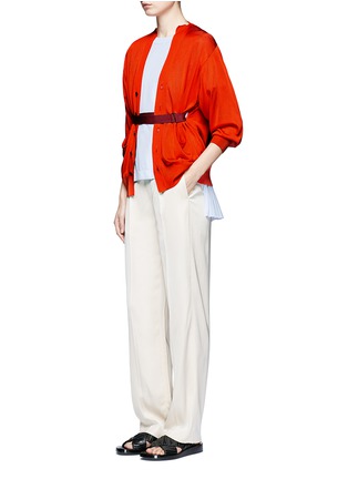 Figure View - Click To Enlarge - TOGA ARCHIVES - Belted dropped shoulder cardigan