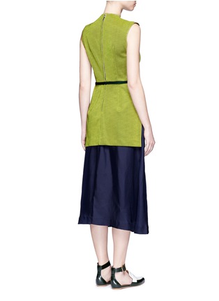 Back View - Click To Enlarge - TOGA ARCHIVES - Embellished layered vest belted dress