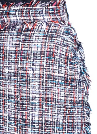 Detail View - Click To Enlarge - MSGM - Denim back tweed skirt