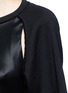 Detail View - Click To Enlarge - DKNY - Cutout sweatshirt sleeve satin dress