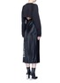Figure View - Click To Enlarge - DKNY - Cutout sweatshirt sleeve satin dress