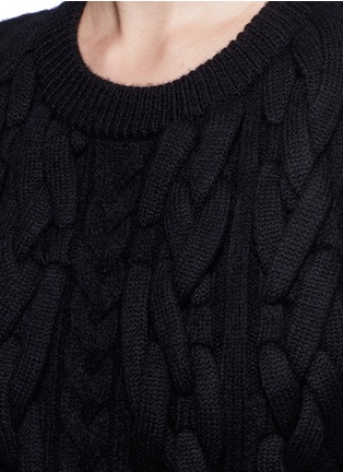 Detail View - Click To Enlarge - DKNY - Merino wool cable knit jumpsuit