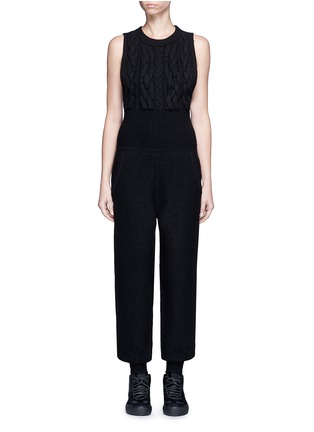 Main View - Click To Enlarge - DKNY - Merino wool cable knit jumpsuit