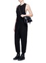 Figure View - Click To Enlarge - DKNY - Merino wool cable knit jumpsuit
