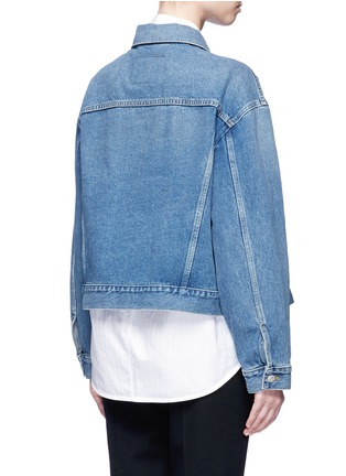 Back View - Click To Enlarge - BALENCIAGA - Two-way swing denim jacket