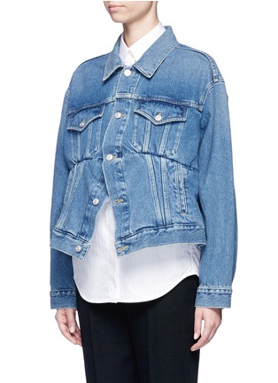 Front View - Click To Enlarge - BALENCIAGA - Two-way swing denim jacket