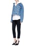 Figure View - Click To Enlarge - BALENCIAGA - Two-way swing denim jacket