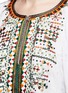 Detail View - Click To Enlarge - CHLOÉ - Button embroidered bib floral jacquard tunic