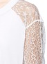 Detail View - Click To Enlarge - CHLOÉ - Mesh lace sleeve cotton jersey T-shirt