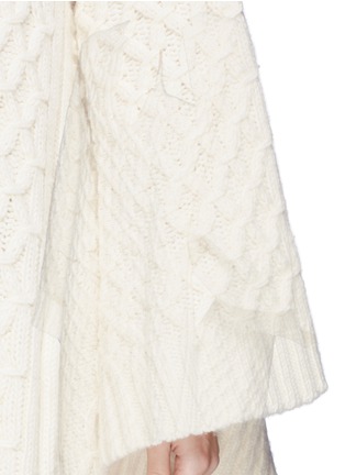 Detail View - Click To Enlarge - CHLOÉ - Diamond lattice textured wool knit dress