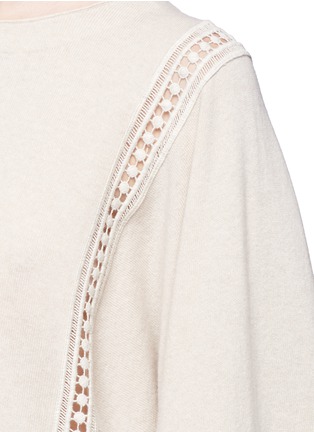 Detail View - Click To Enlarge - CHLOÉ - Dot embroidery wool-cashmere sweater